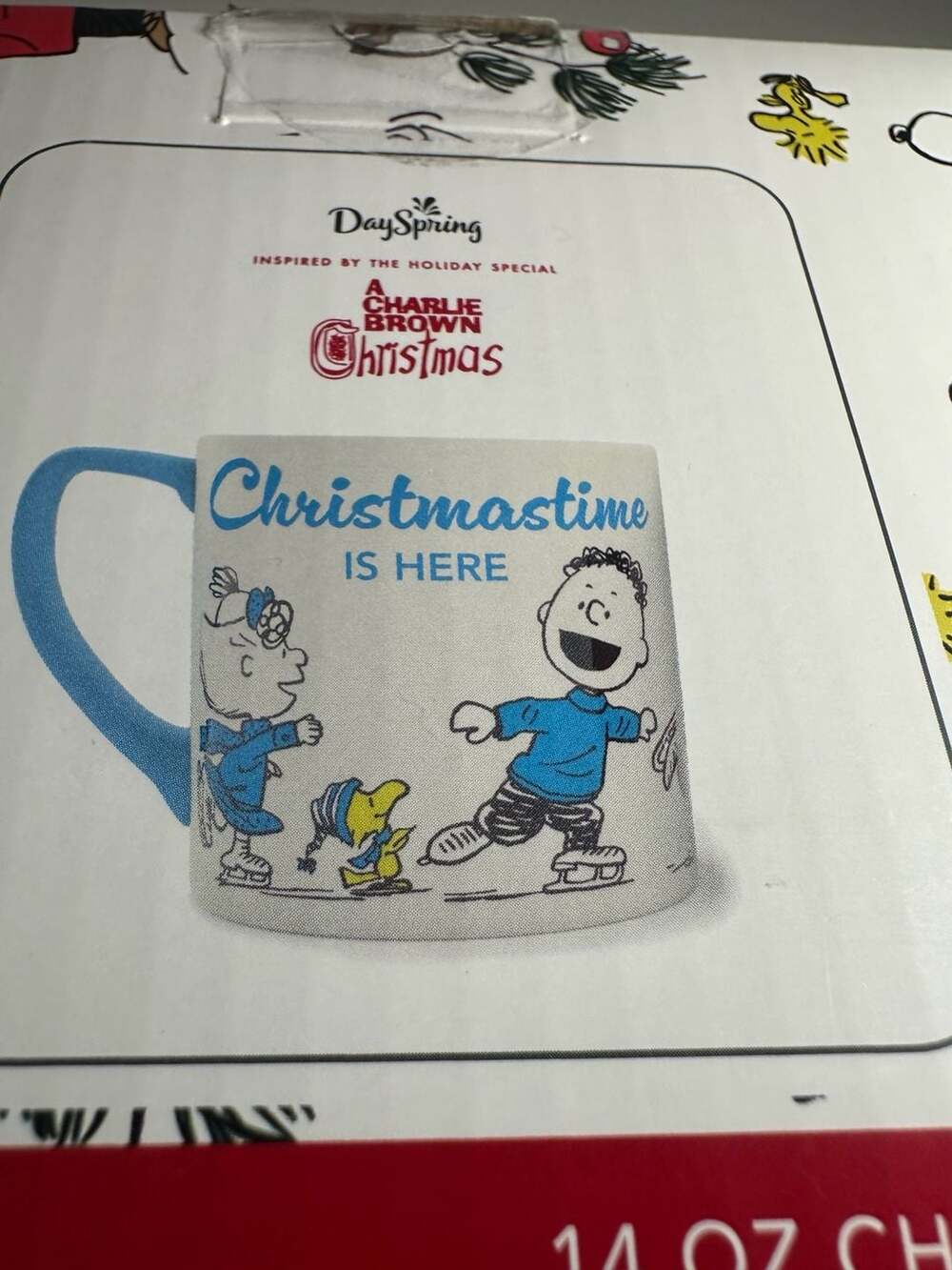 DaySpring Peanuts A Charlie Brown Christmas Christmastime Is Here Mug 14oz - Picture 6 of 6